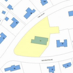 14 Huntington Rd, Newton MA 02458-2417 plot plan