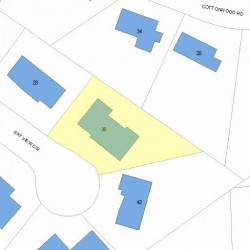 36 Sky View Cir, Newton MA  02459-3158 plot plan