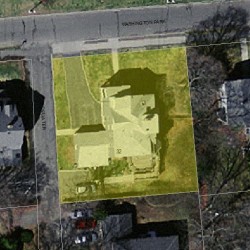 32 Washington Park, Newton MA 02460-1922 aerial view