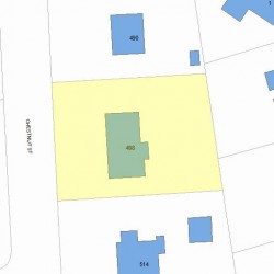 498 Chestnut St, Newton MA 02468-1224 plot plan