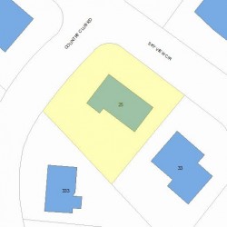 25 Sky View Cir, Newton MA  02459-3157 plot plan