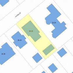 28 Floral St, Newton MA  02461-1245 plot plan